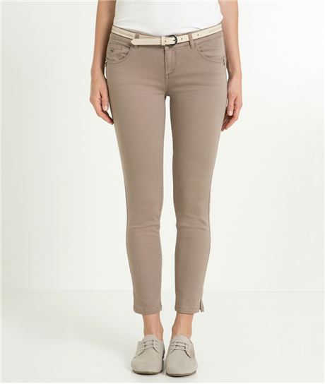 Pantalon femme 7/8ème couleur TAUPE