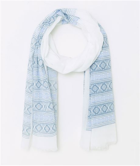 Foulard femme imprimée BLANC