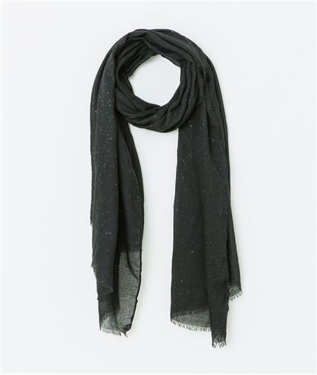 Foulard femme noir à paillettes NOIR