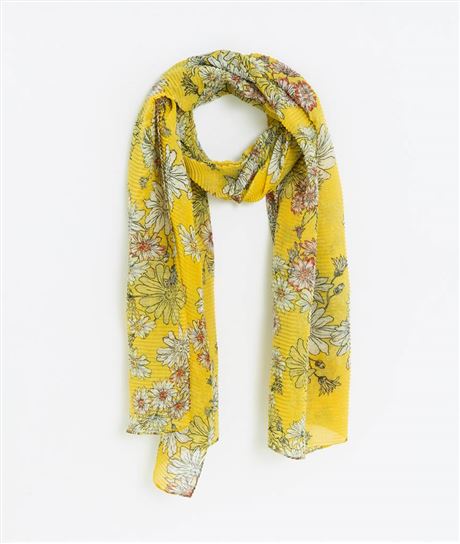 Etole femme jaune imprimé floral JAUNE