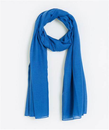 Foulard femme uni BLEU