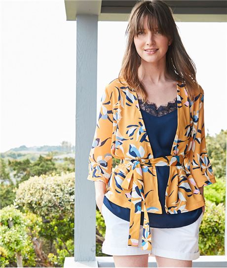 Kimono femme imprimé safran SAFRAN