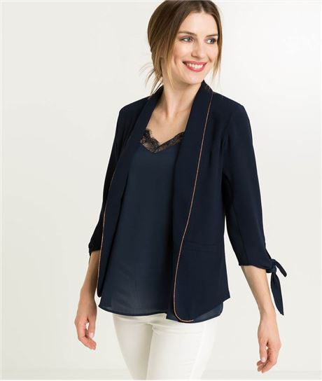 Veste tailleur femme été marine MARINE