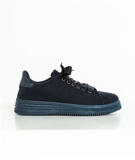 Baskets femme avec strass BLEU
