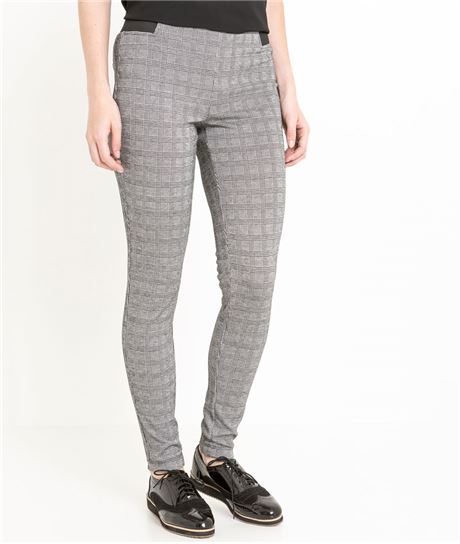 Legging femme à carreaux GRIS