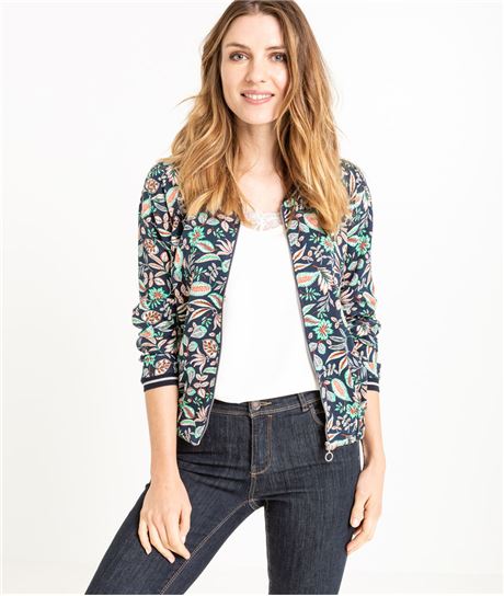 Bomber femme imprimé VERT