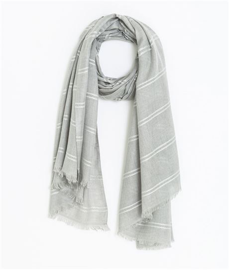 Foulard femme gris avec fils brillants GRIS CHINE