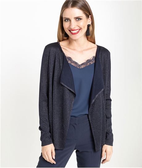 Gilet femme à pans brillant MARINE