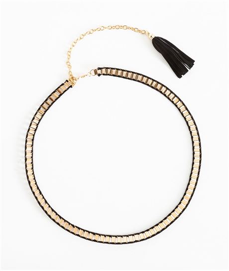 Ceinture chaîne dorée avec pompon GOLD