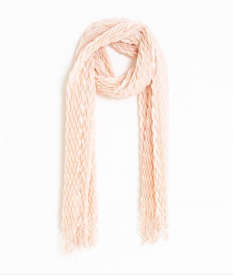 Foulard femme rose gaufré ROSE
