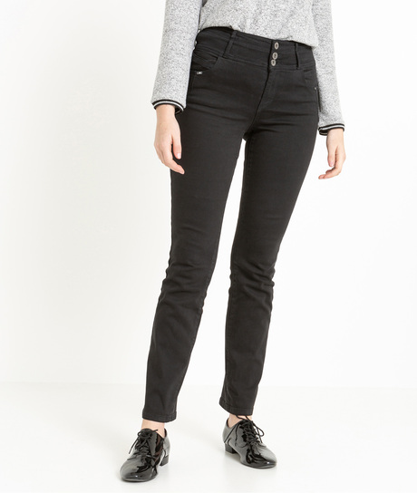 Jean droit taille haute BLACK
