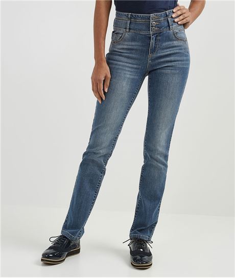 Jean droit taille haute STONE