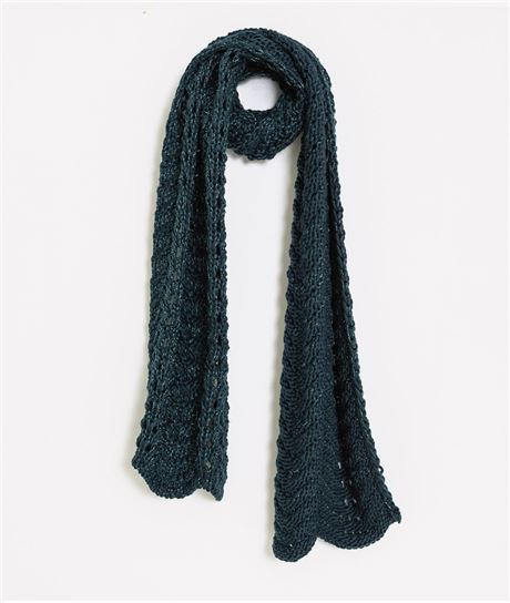 Echarpe femme fantaisie brillante BLEU VERT