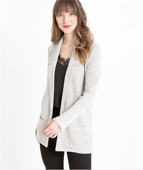 Gilet femme type tailleur ECRU