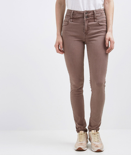 Pantalon slim taille haute de couleur IRIS