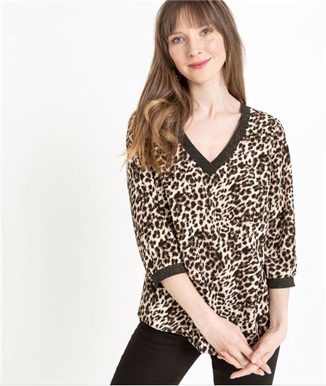 Blouse femme imprimé léopard LEOPARD
