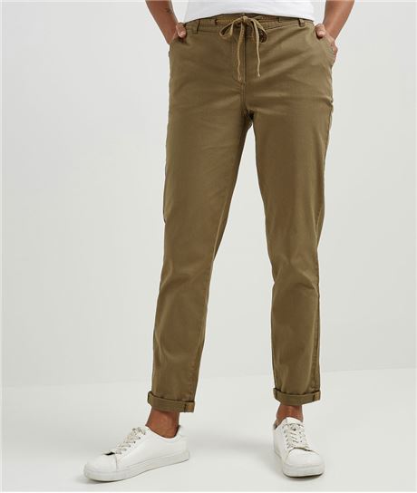 Pantalon chino avec ceinture KAKI