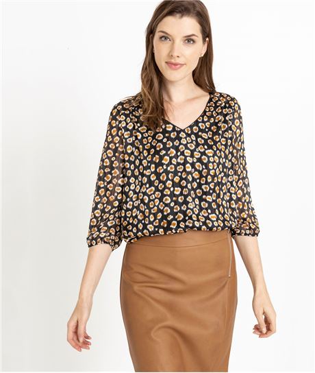 Blouse femme léopard transparente LEOPARD