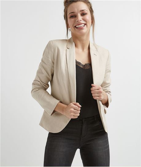 Veste tailleur femme beige BEIGE