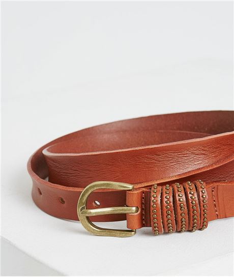 Ceinture femme 100% cuir camel CAMEL
