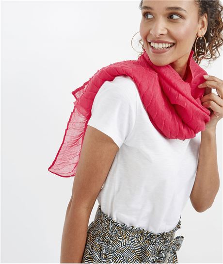 Foulard uni fuchsia FUSHIA