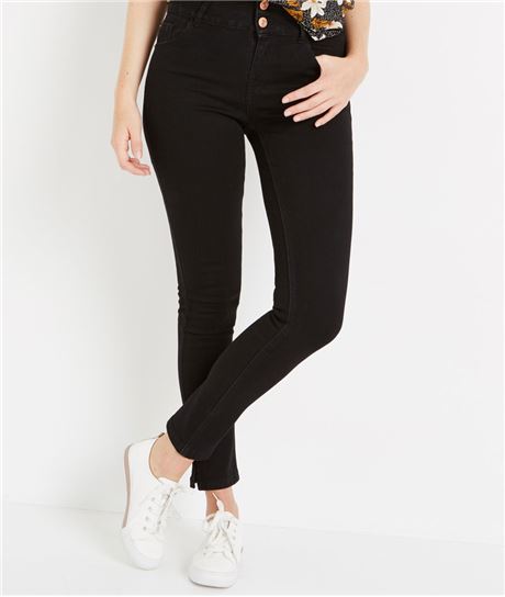 Jean 7/8ème taille haute BLACK
