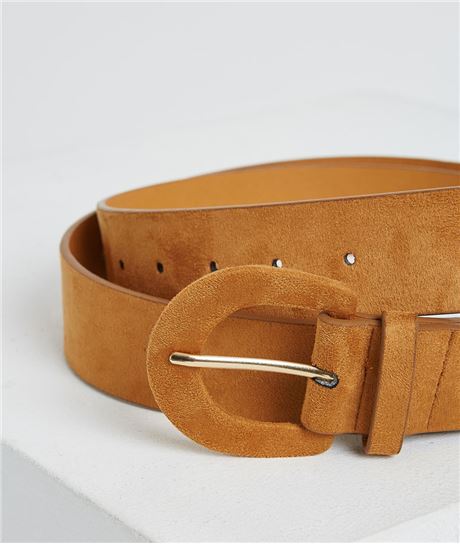 Ceinture large camel en suédine CAMEL