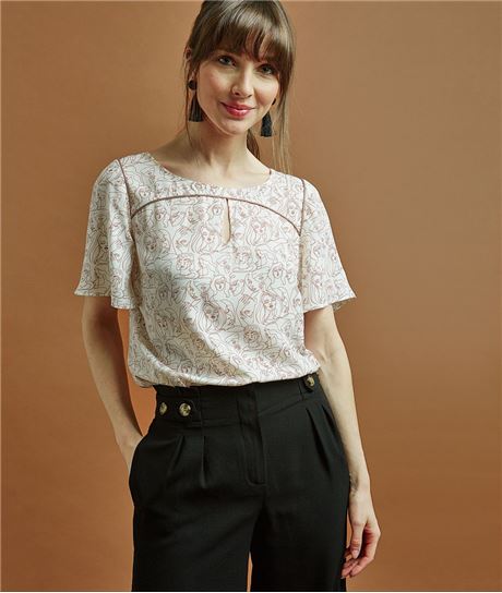 Blouse imprimé visages IMPRIME