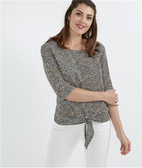 Blouse femme fluide imprimé boubou MULTICOLORE