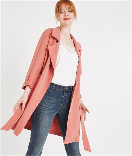 Trench fluide rose BLUSH