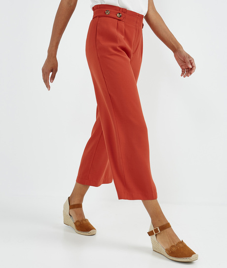 Pantalon palazzo fluide CARAMEL