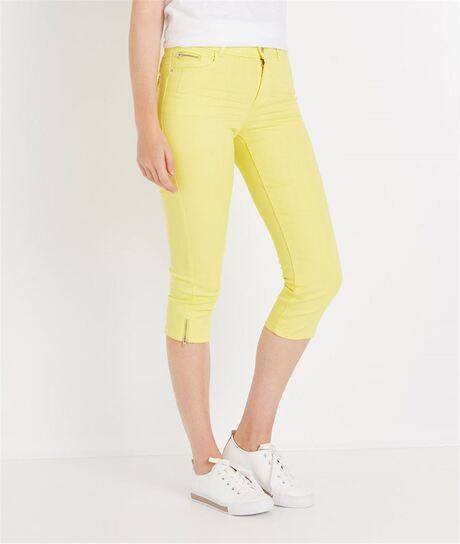 Corsaire en jean de couleur LEMON
