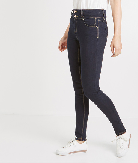 Jean slim taille haute BLUE BLACK
