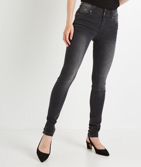 Jean slim taille haute GREY