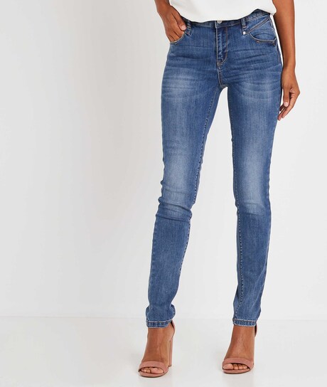 Jean slim push up STONE