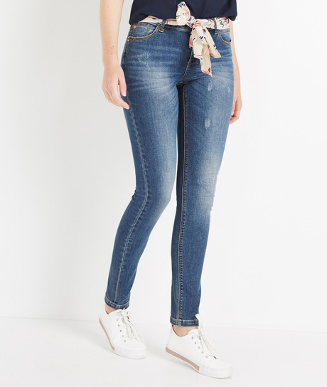 Jean slim effet délavé DARK STONE