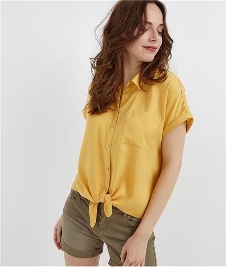 Chemise femme fluide en tencel safran SAFRAN