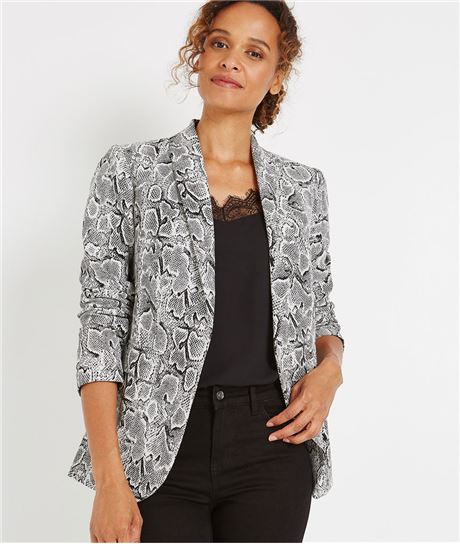 Veste de tailleur imprimé python GRIS