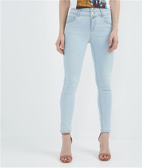 Jean taille haute 7/8ème BLEACHED