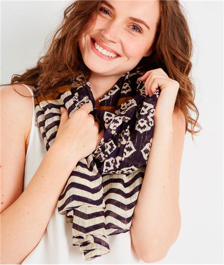 Foulard imprimé et coloré BLEU