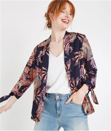 Veste fluide imprimée MARINE