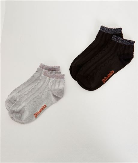 Lot de 2 paires de chausettes NOIR
