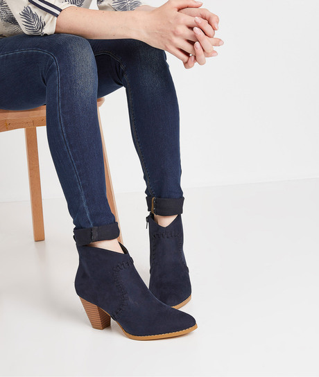 Boots à talon marine BLEU