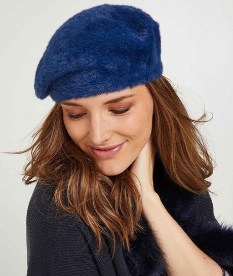 Béret uni coloré BLEU