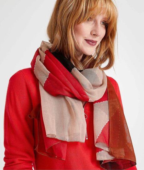 Foulard fin color block MULTICOLORE