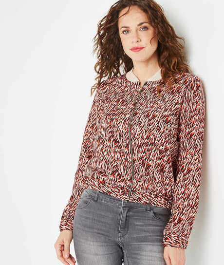 Veste Bomber imprimé animal BLUSH