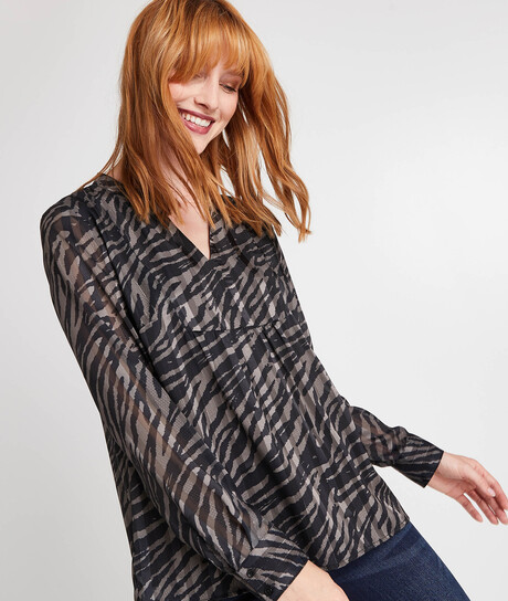 Blouse fluide imprimé zèbre IMPRIME