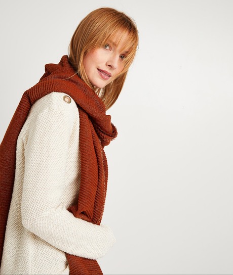 Foulard coloré et plissé femme TERRACOTTA