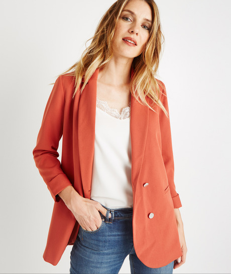 Veste de tailleur unie longue BLUSH