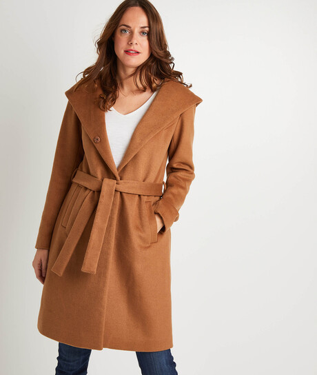 Manteau ceinturé camel femme CARAMEL